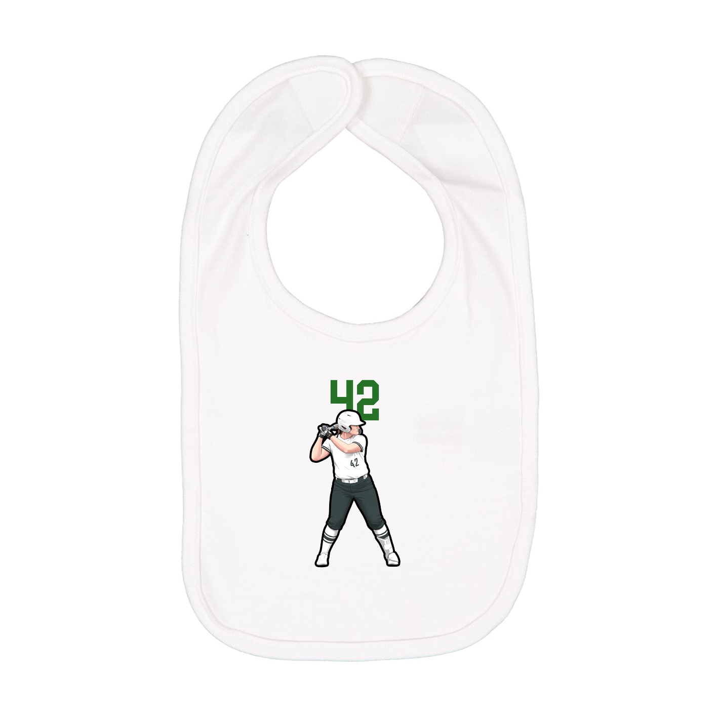 Infant Bib — Number Top in White