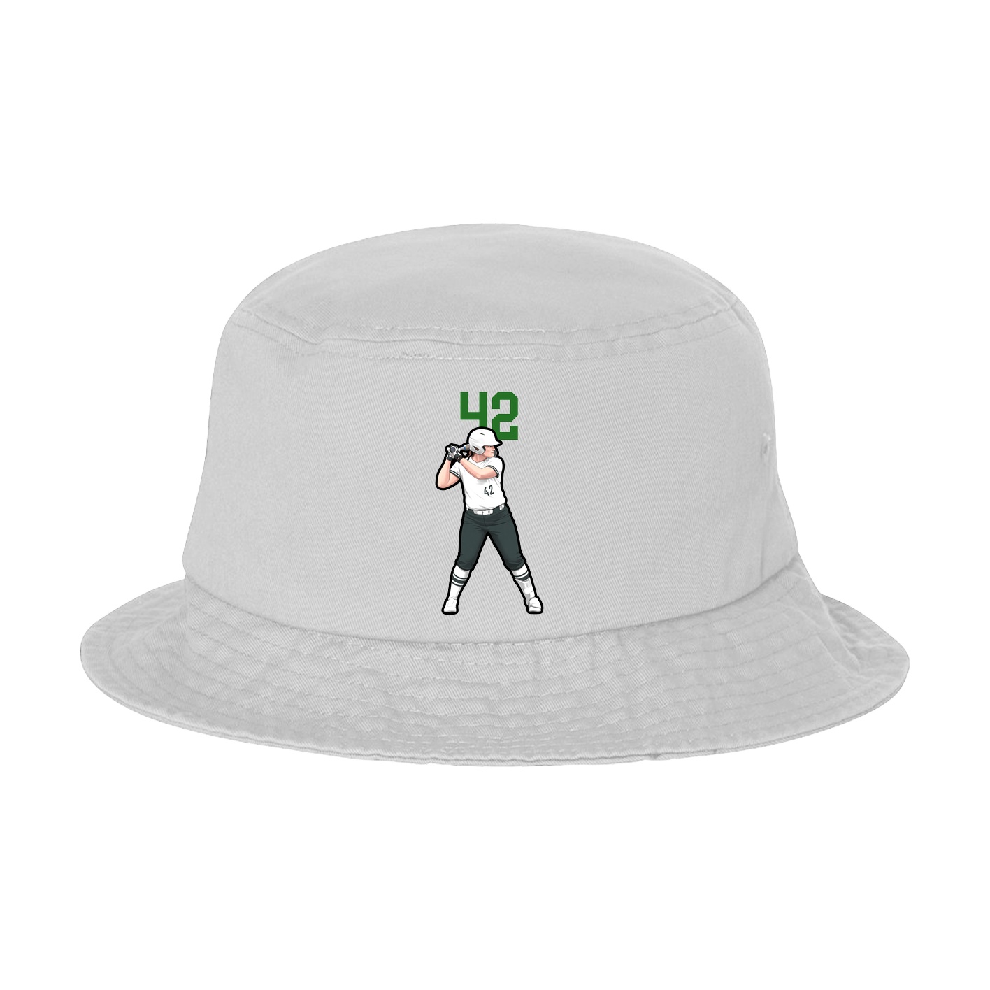 Bucket Cap — Number Top in White