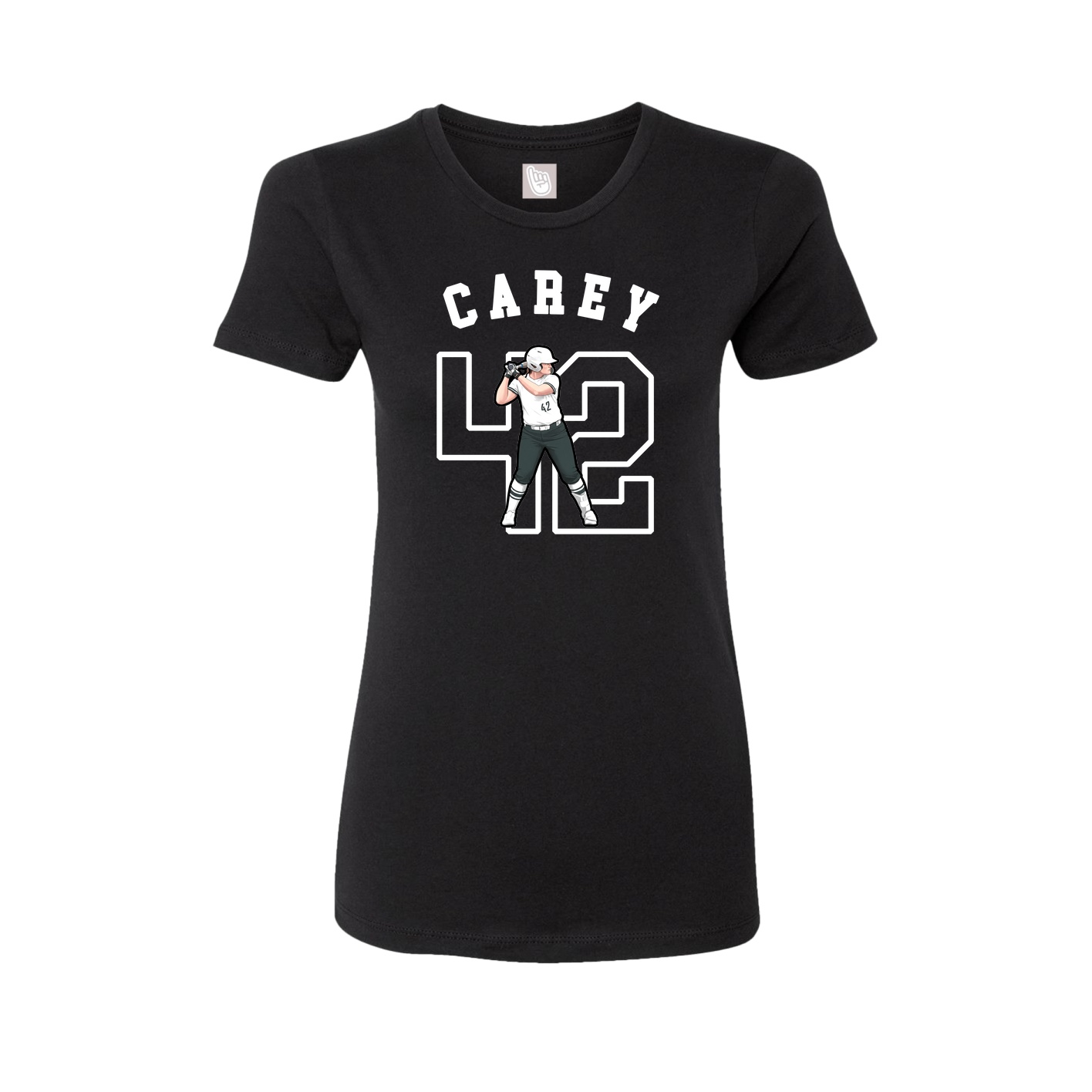 Fitted Women's Tee — Shirsey Arch in Black