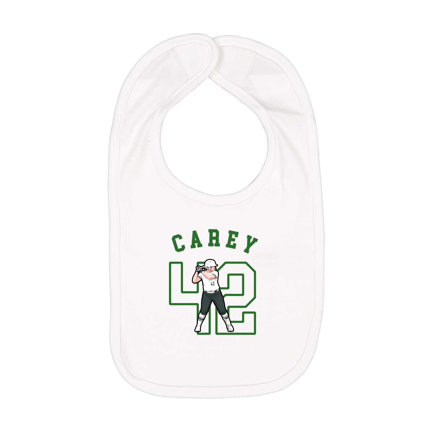 Infant Bib — Shirsey Arch in White