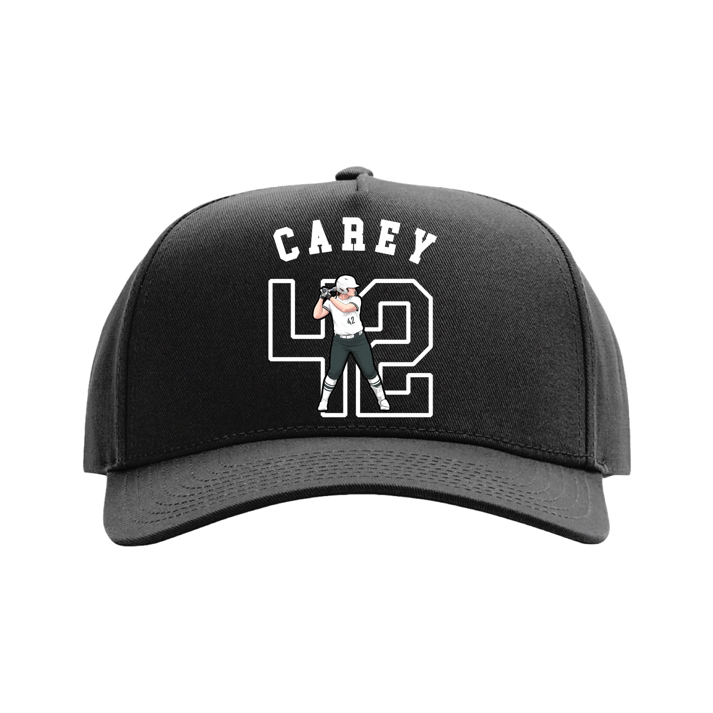 Full Fabric Five-Panel Champ Cap — Shirsey Arch in Black