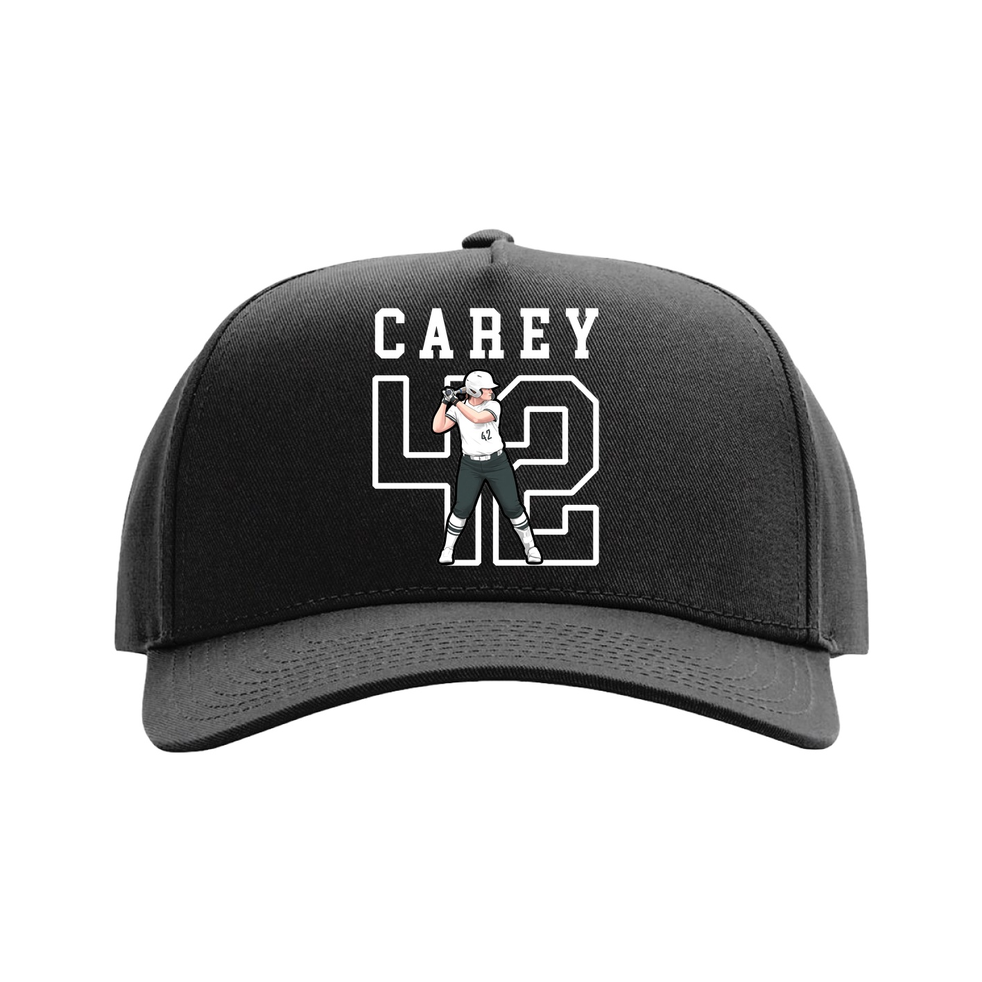Full Fabric Five-Panel Champ Cap — Shirsey in Black