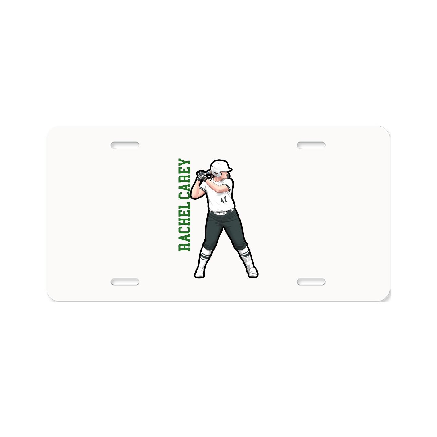 License Plate — Name Vertical in Classic