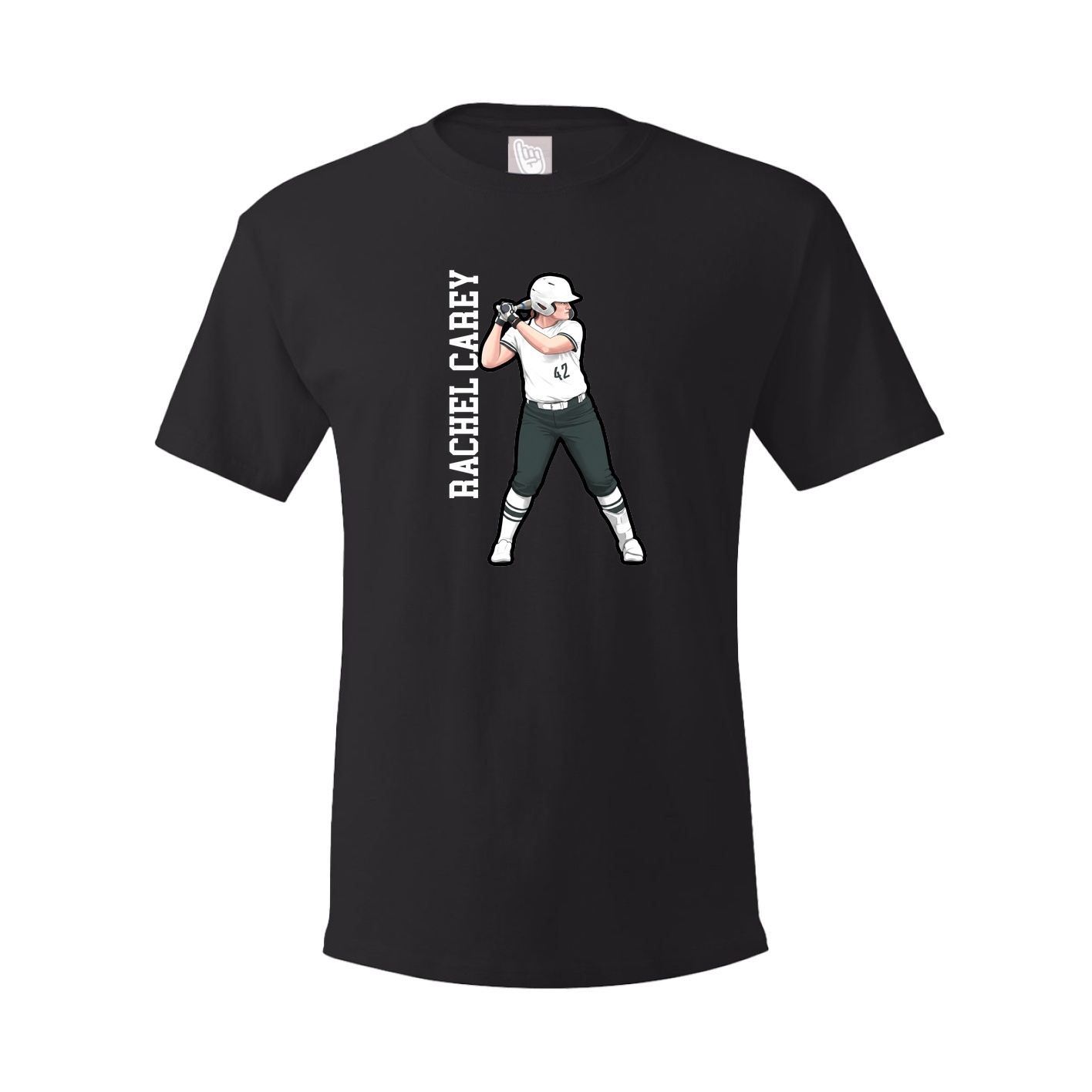 Youth Tee — Name Vertical in Black