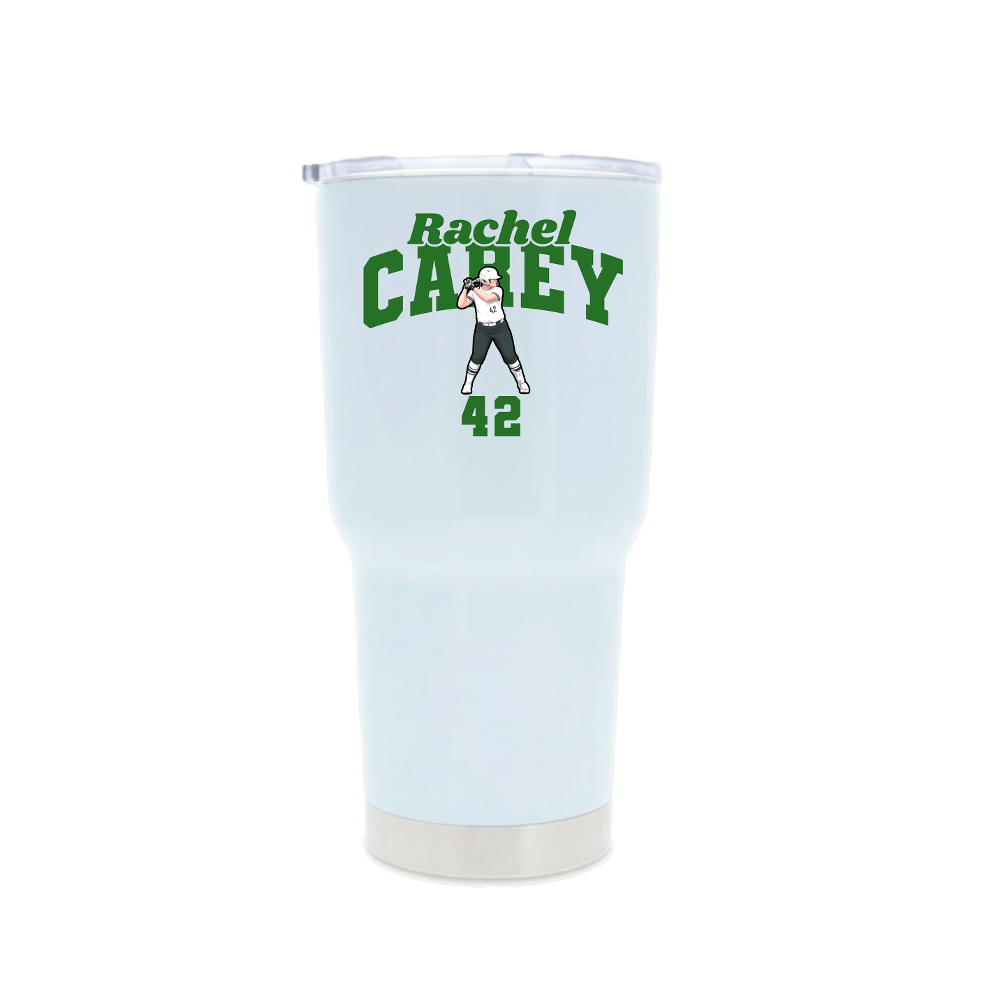 30oz Stainless Steel Tumbler — Signature Arch in White