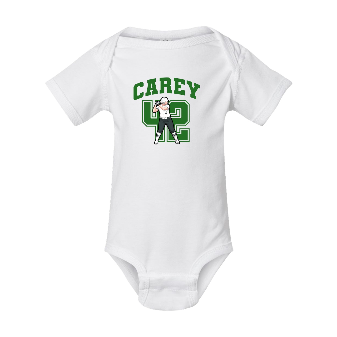 Baby Onesie — Number in White