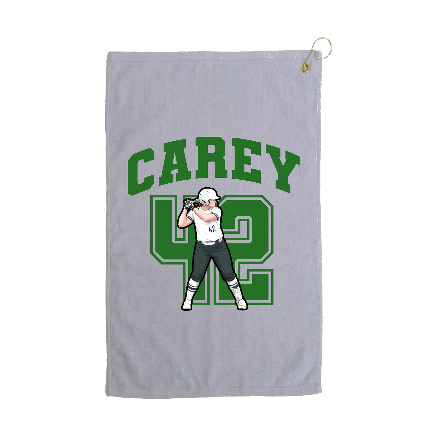 Golf Towel — Number in Grey