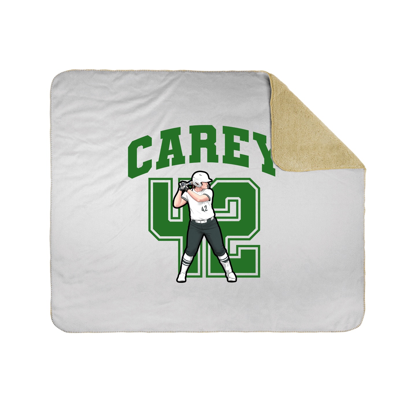 Throw Blanket — Number in White