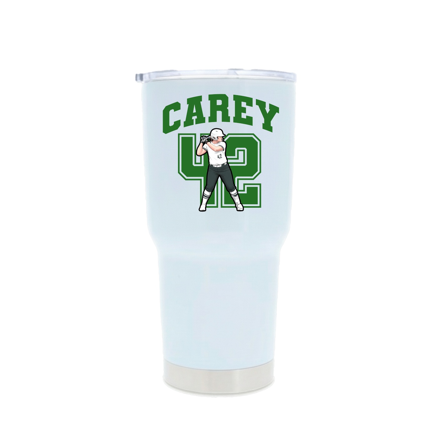 30oz Stainless Steel Tumbler — Number in White