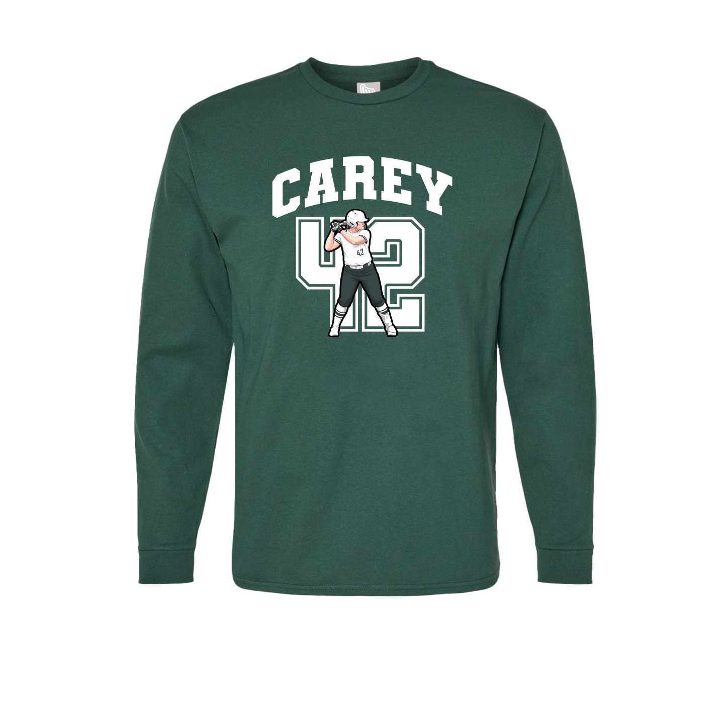 Long Sleeve Tee — Number in Green