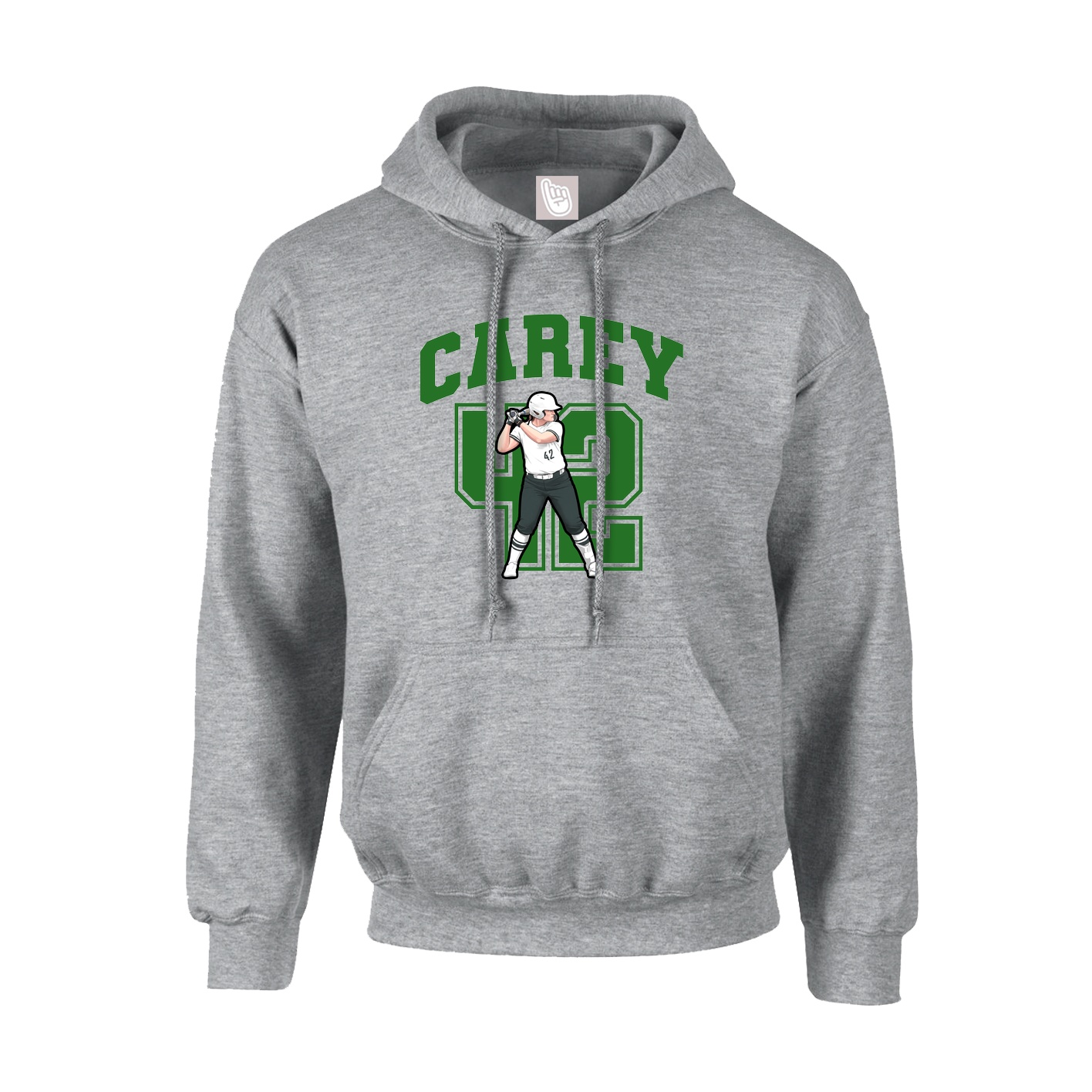 Hoodie — Number in Grey