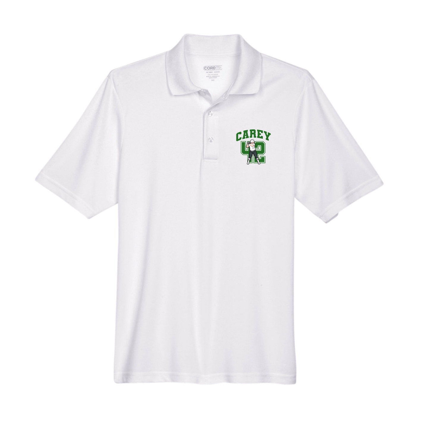 Performance Polo — Number in White