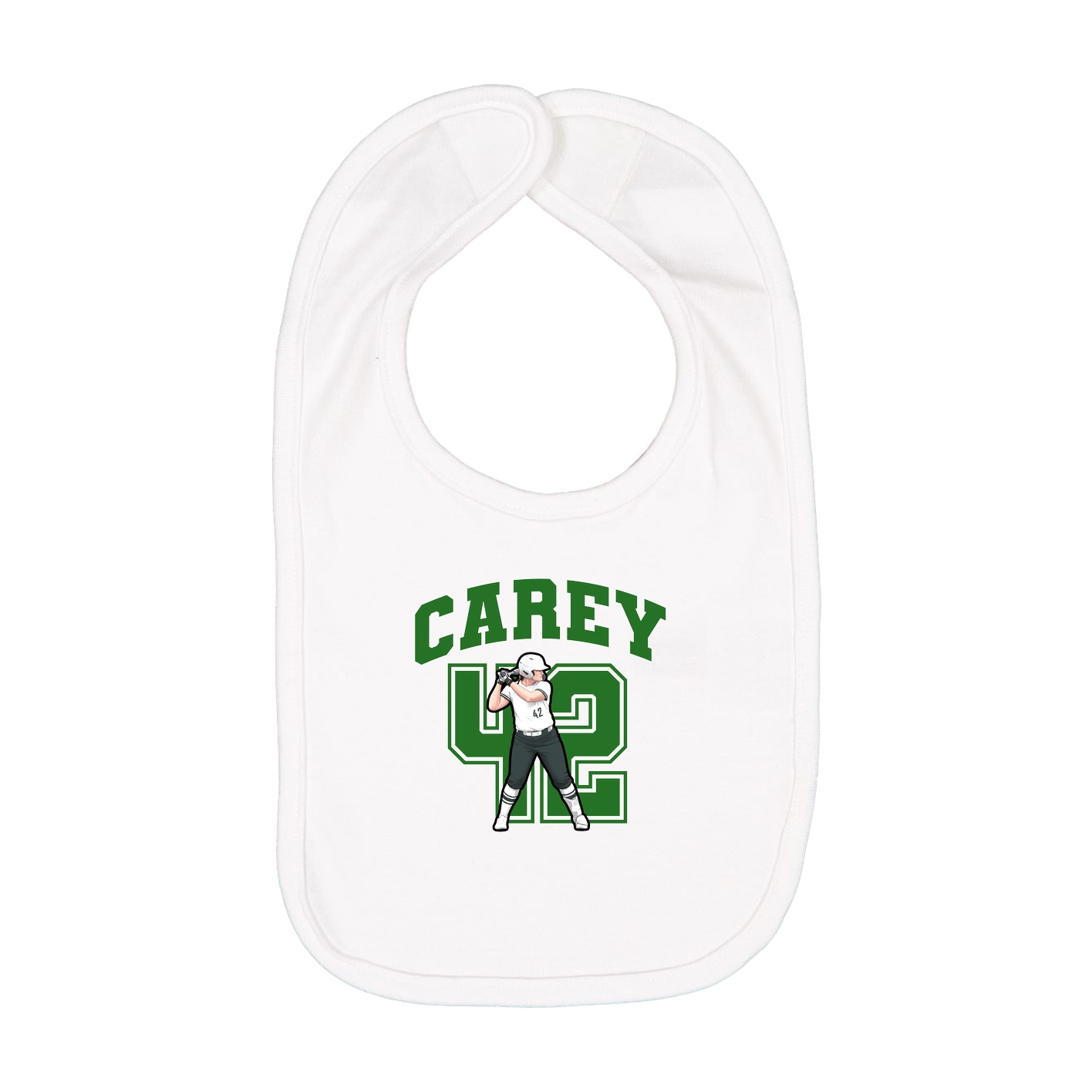 Infant Bib — Number in White