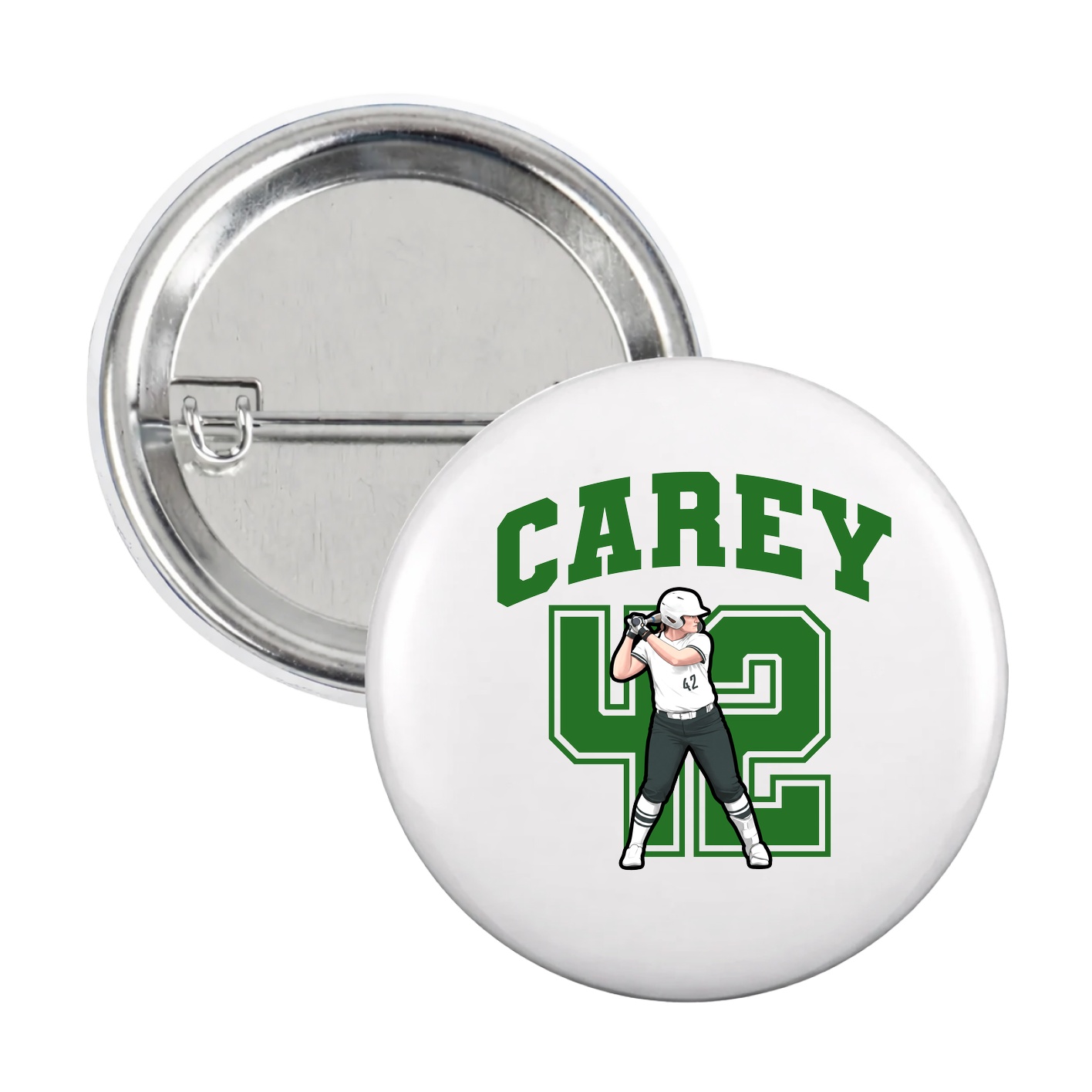 Game Day Button — Number in White