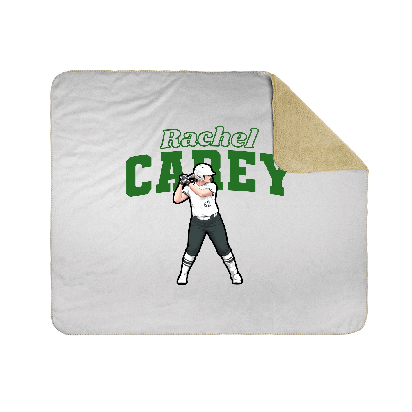 Throw Blanket — Name Arch in White