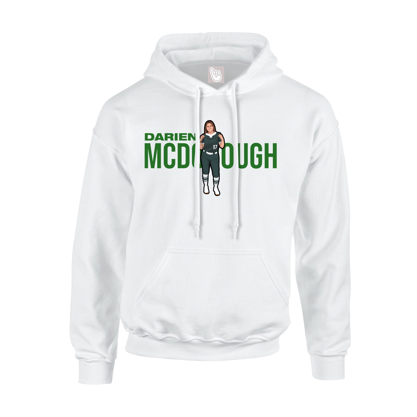 Youth Hoodie — Player Name in White