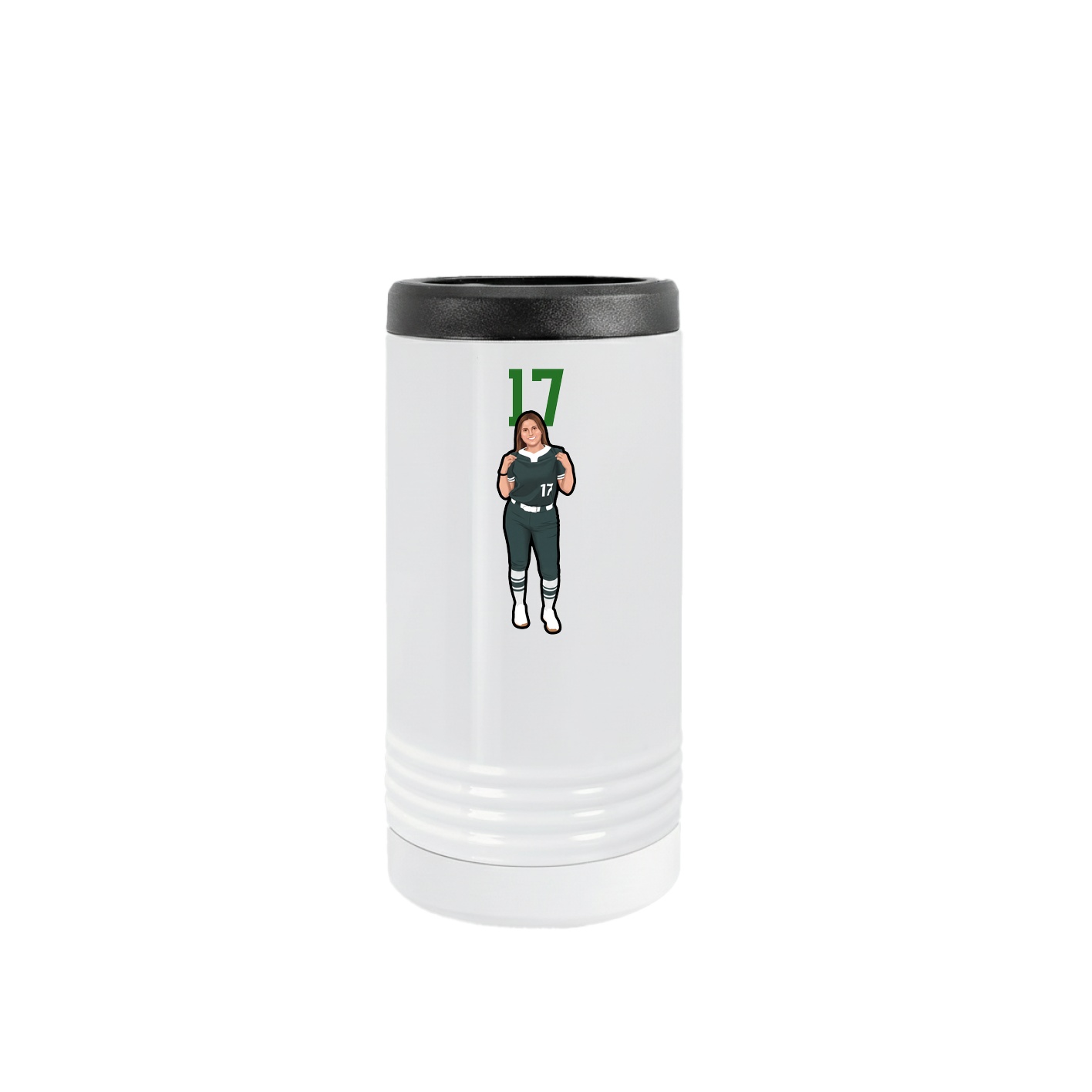 Slim Beverage Holder — Number Top in White