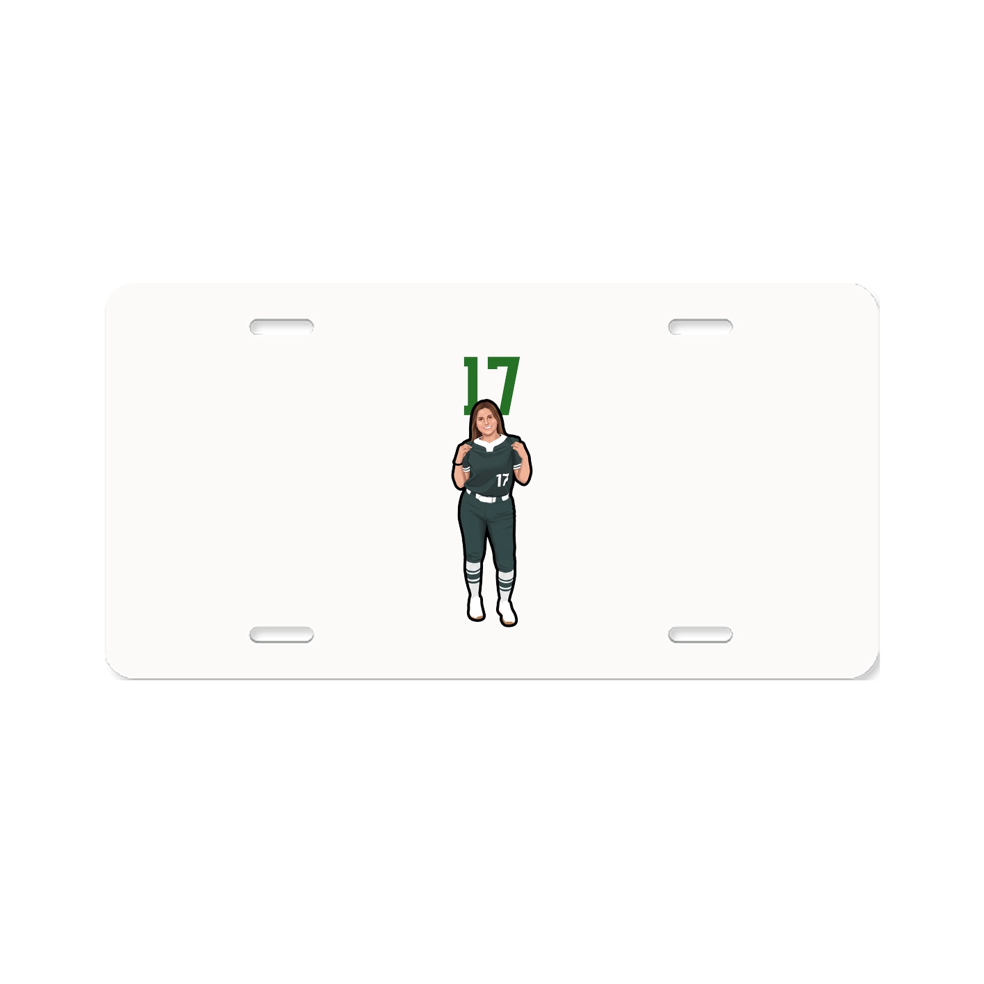 License Plate — Number Top in Classic