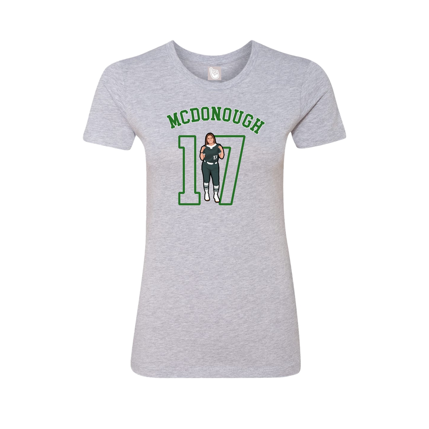 Fitted Women's Tee — Shirsey Arch in Grey