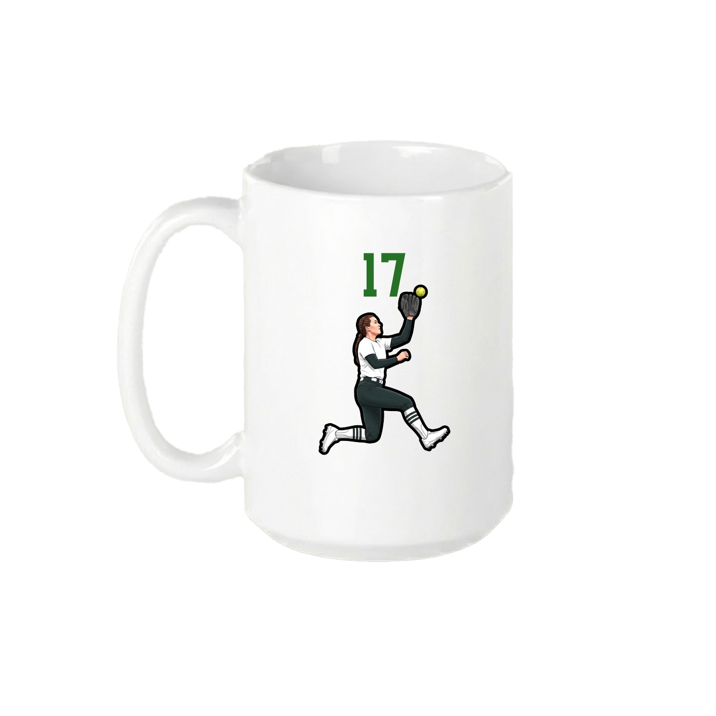 15oz Coffee Mug — Number Top in White
