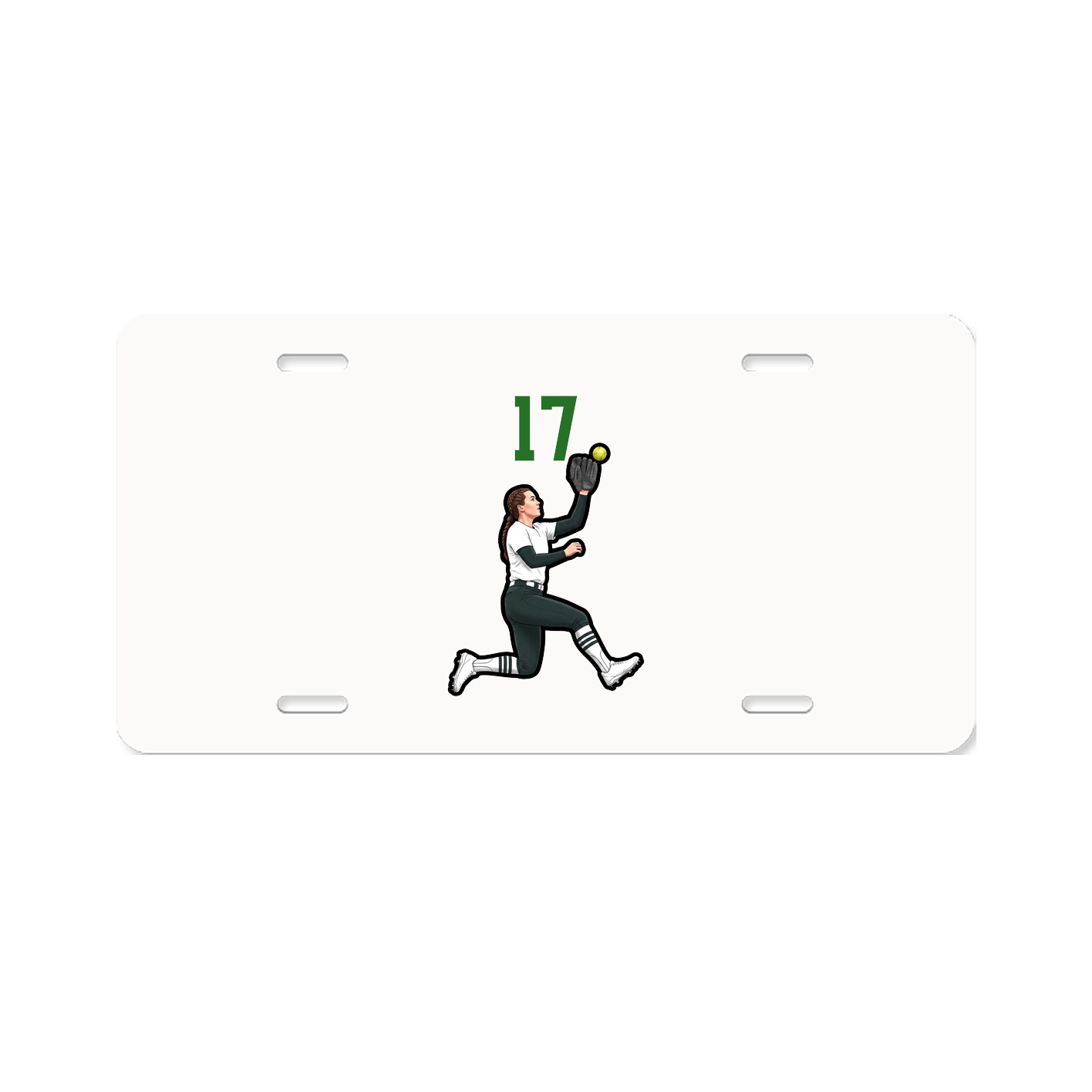 License Plate — Number Top in Classic