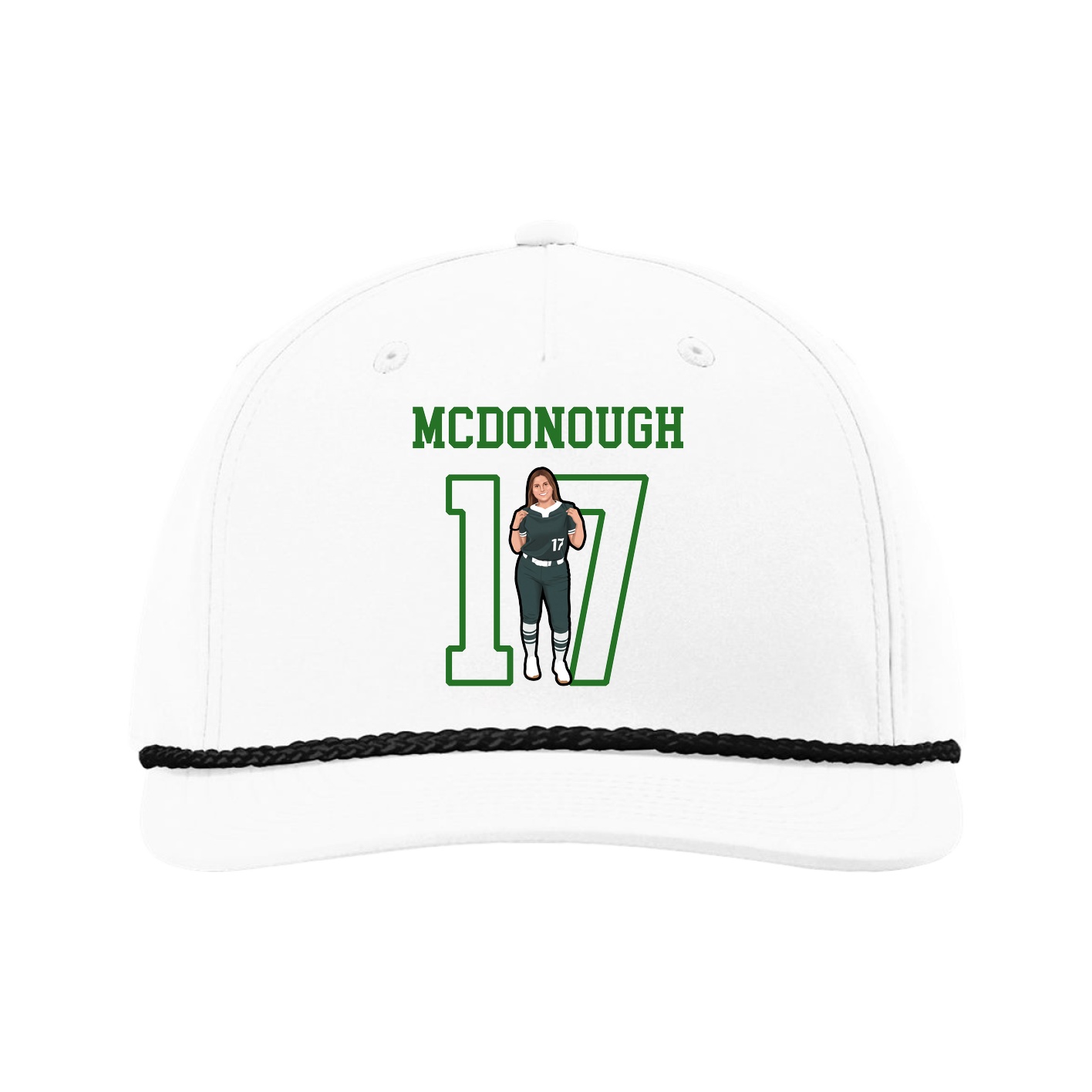 Five-Panel Classic Rope Cap — Shirsey in White