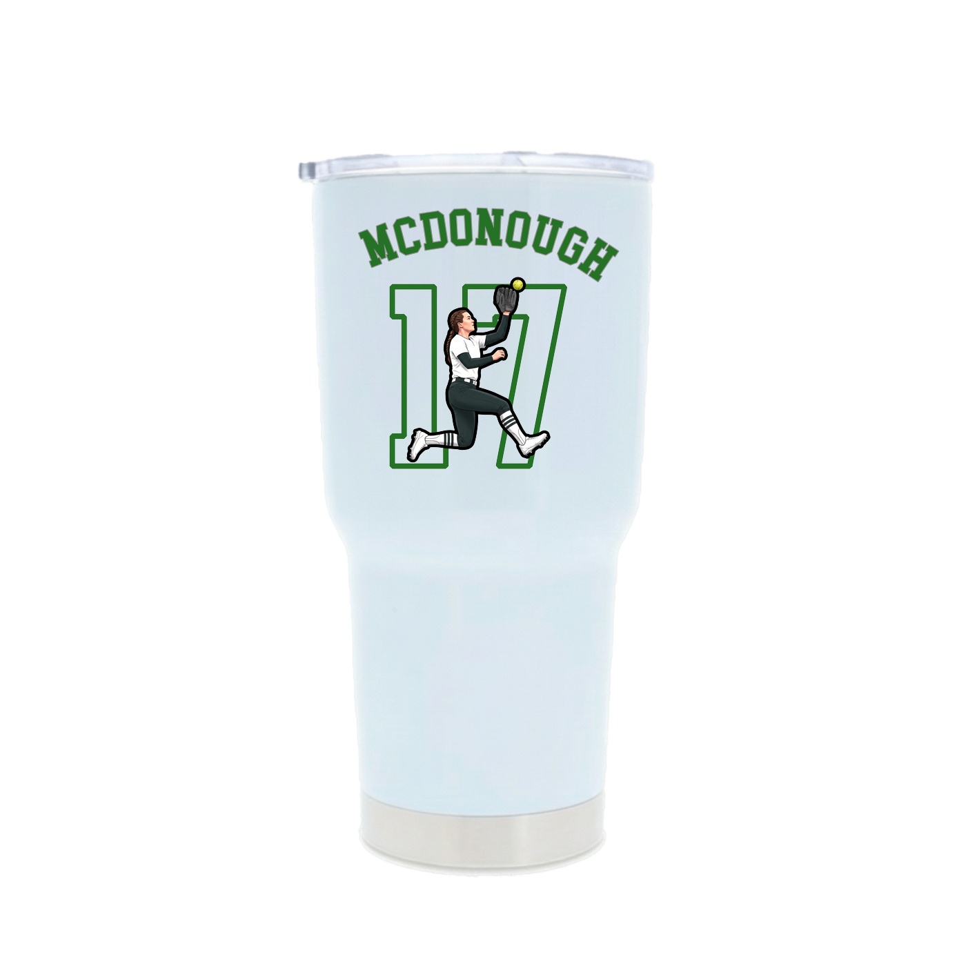 30oz Stainless Steel Tumbler — Shirsey Arch in White