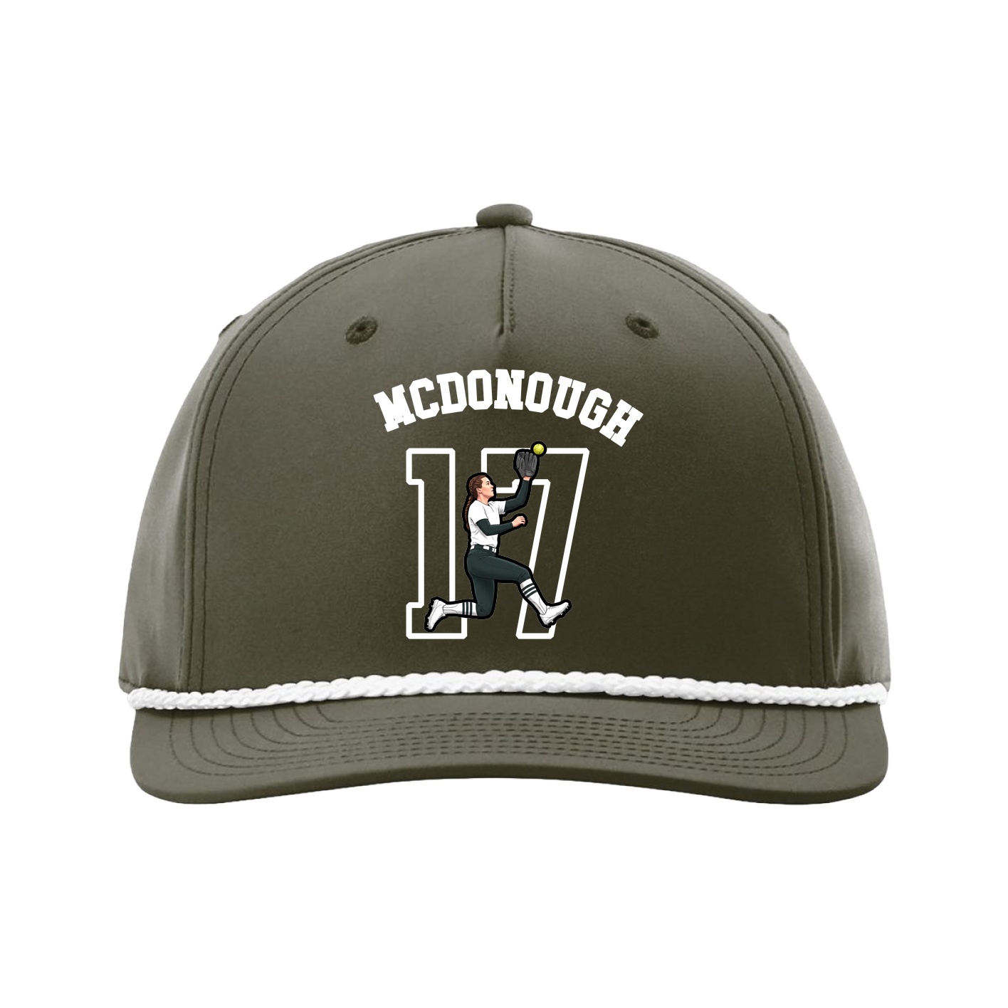 Five-Panel Classic Rope Cap — Shirsey Arch in Green