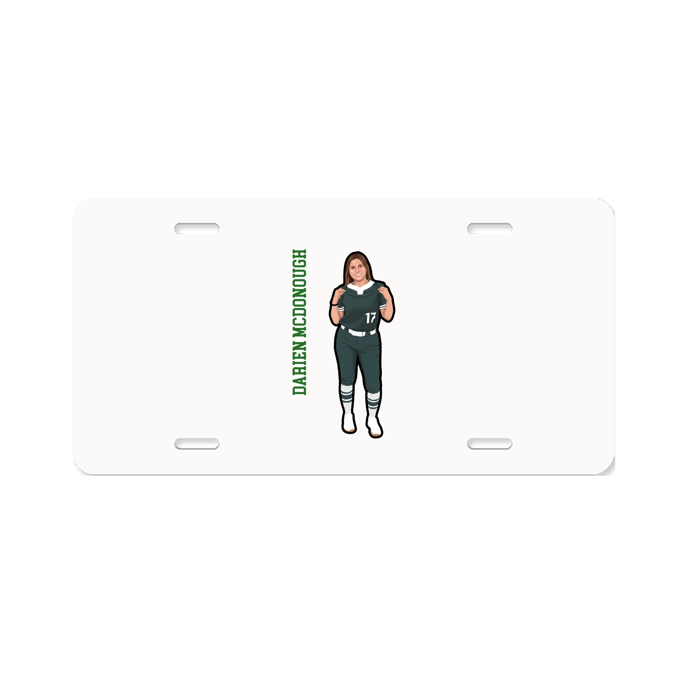 License Plate — Name Vertical in Classic