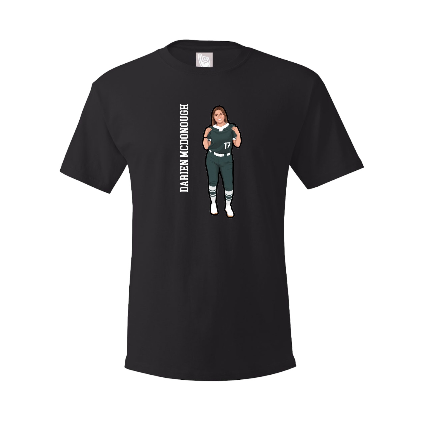 Tee — Name Vertical in Black