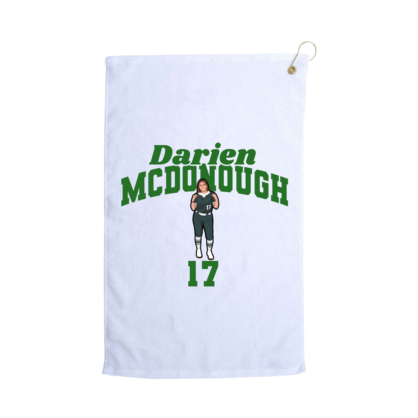 Golf Towel — Signature Arch in White