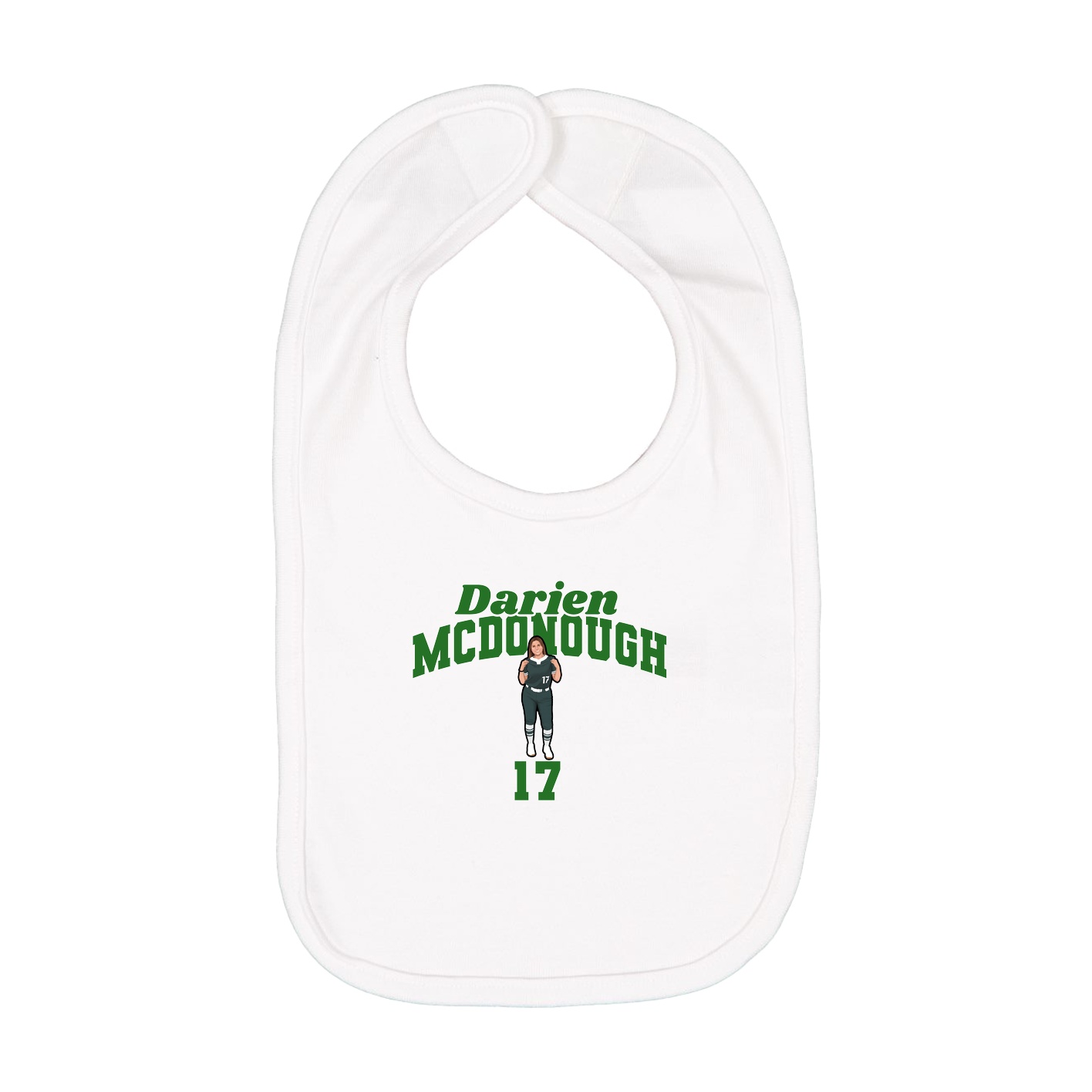 Infant Bib — Signature Arch in White
