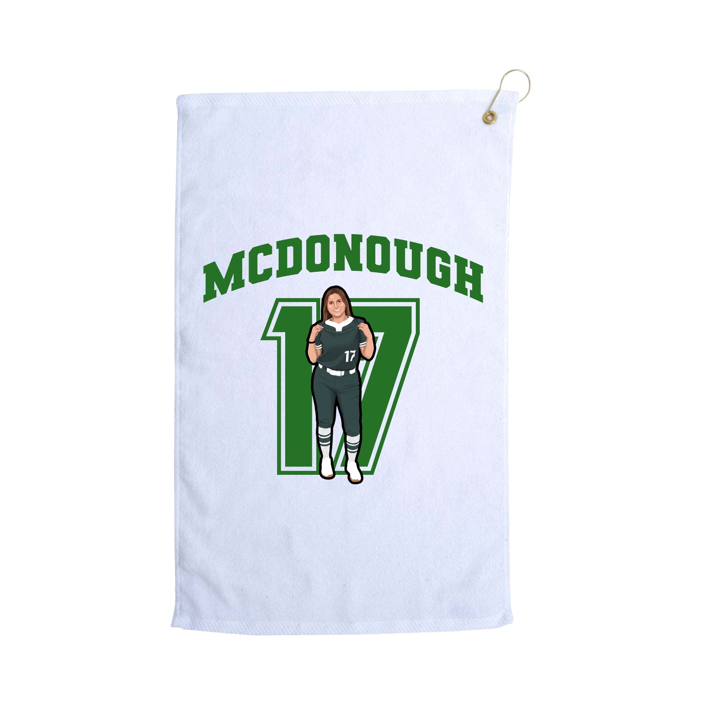 Golf Towel — Number in White