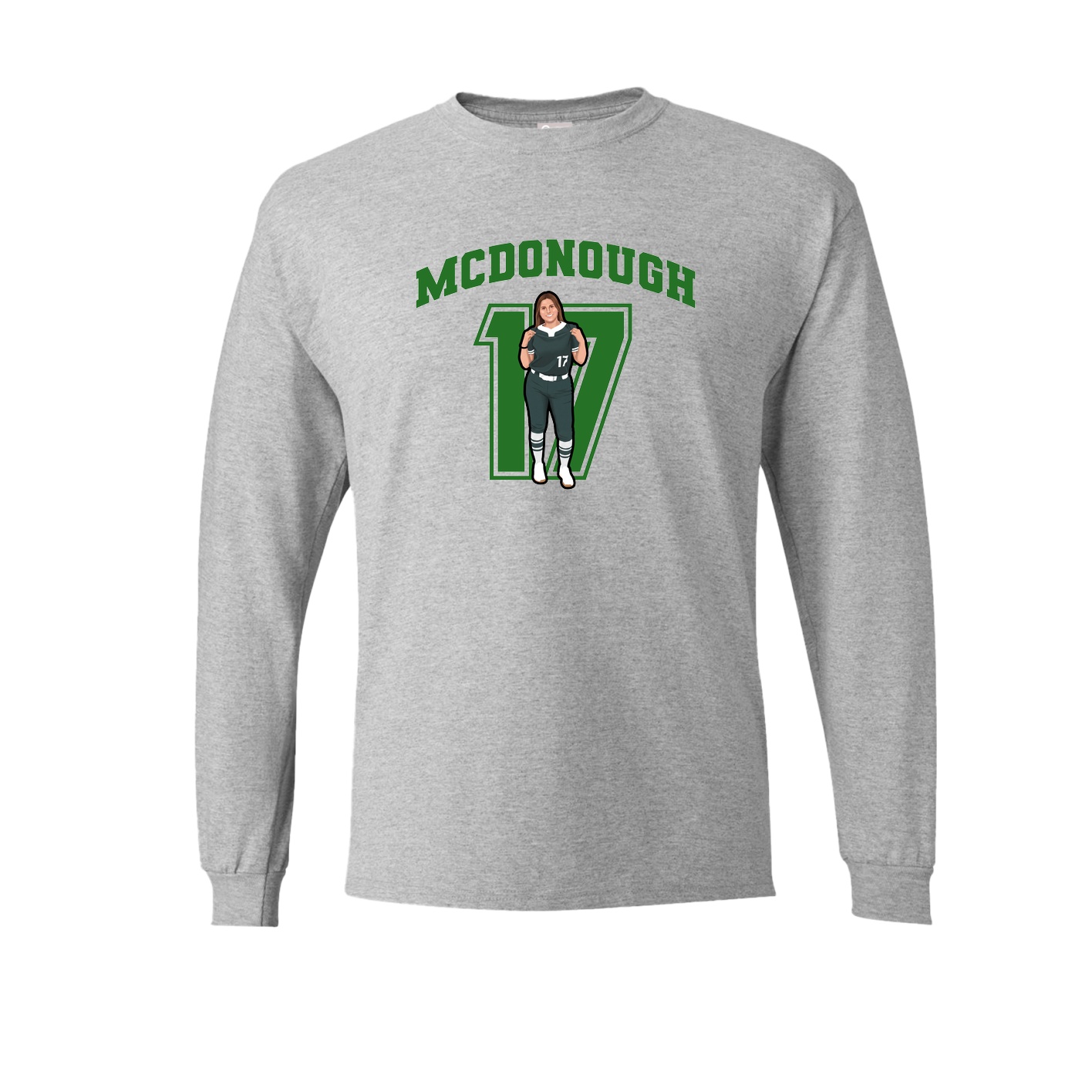 Long Sleeve Tee — Number in Grey