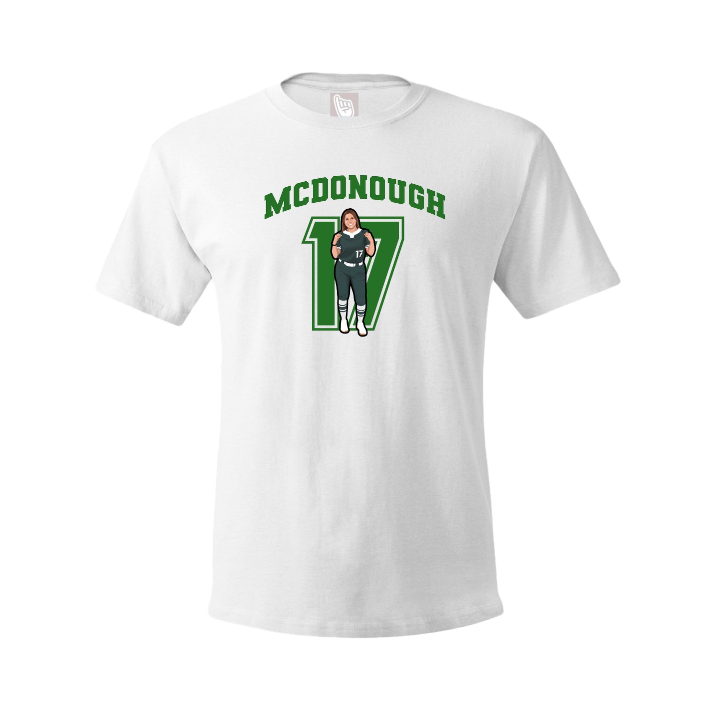 Youth Tee — Number in White