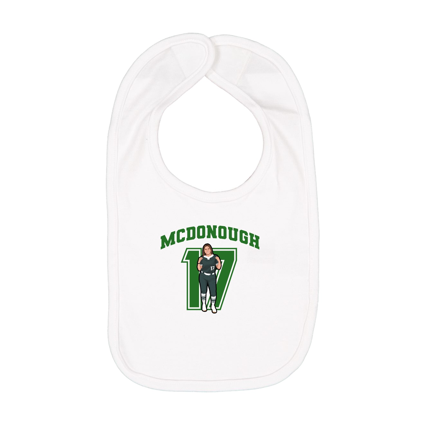 Infant Bib — Number in White