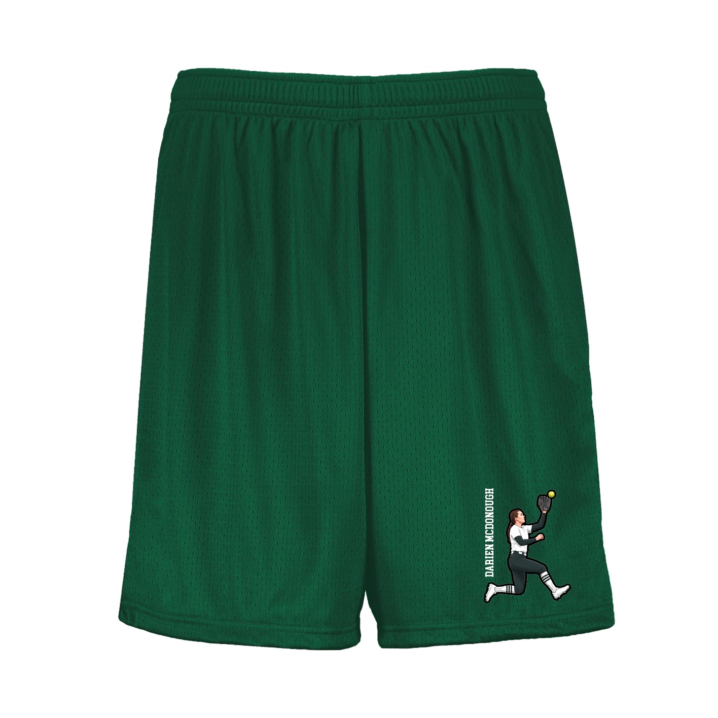 Shorts — Name Vertical in Green
