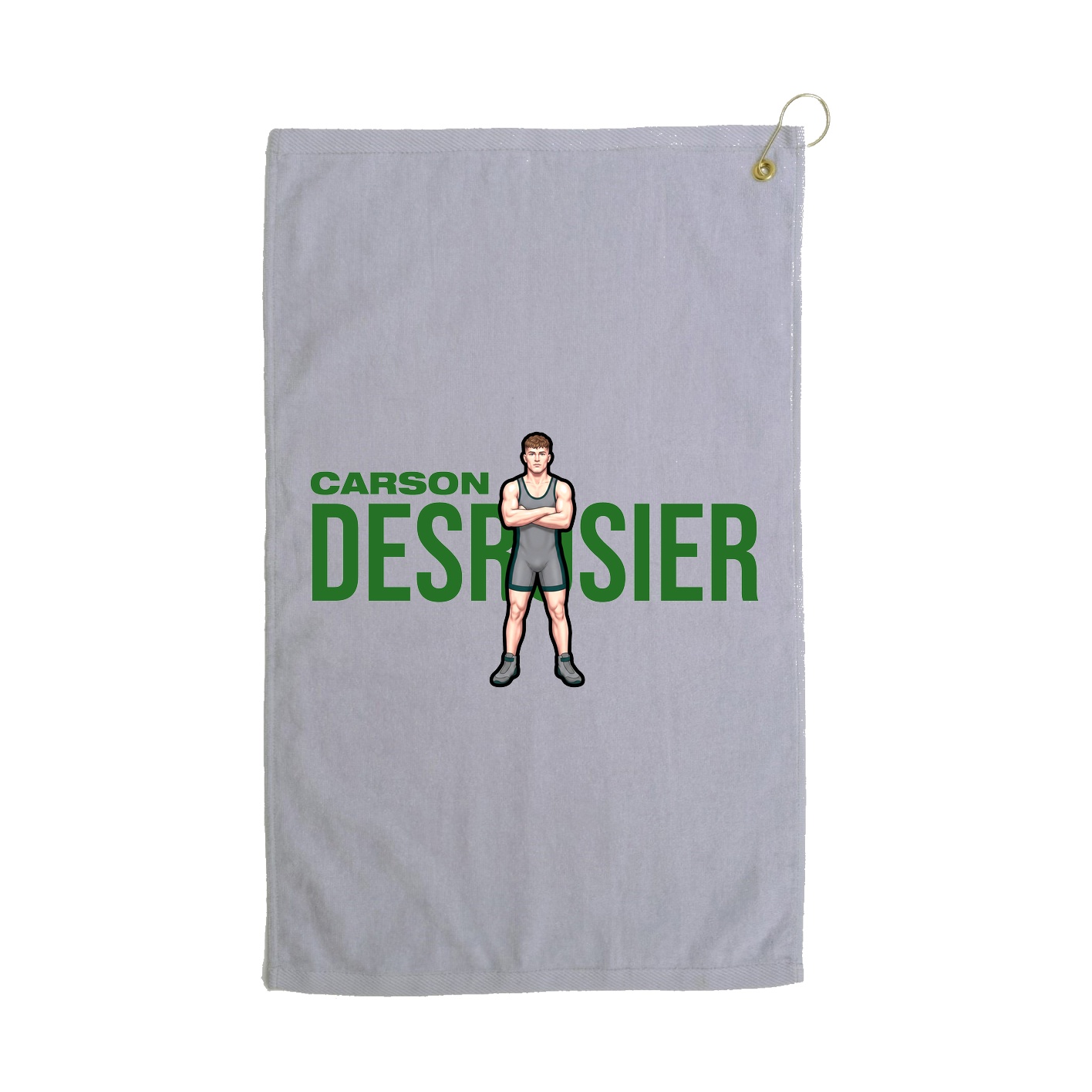 Golf Towel — Player Name in Grey
