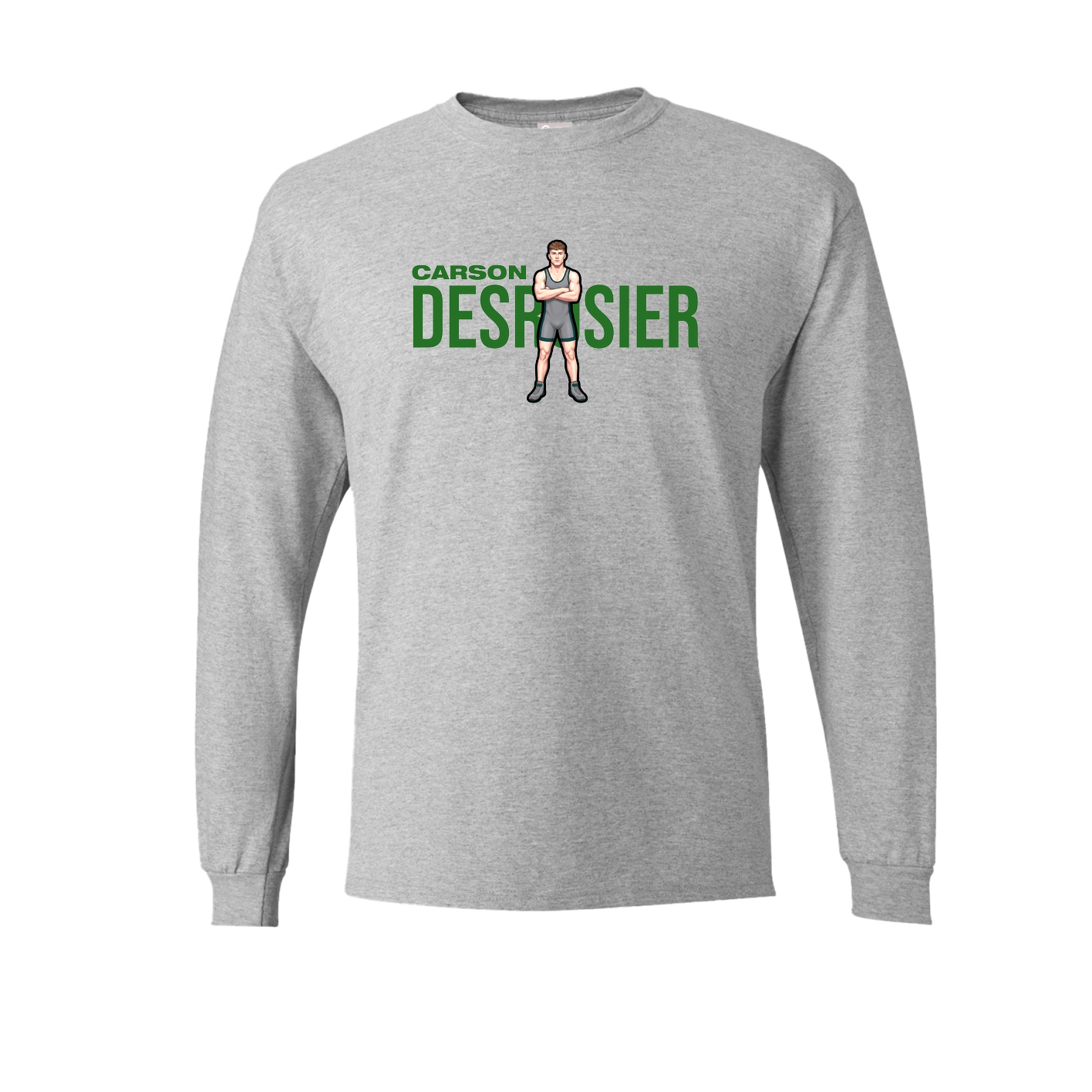 Long Sleeve Tee — Player Name in Grey