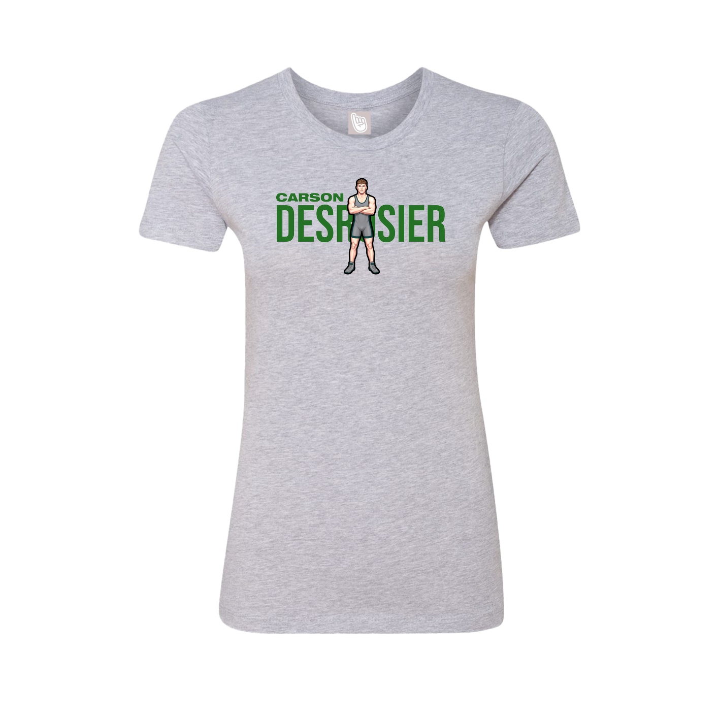 Fitted Women's Tee — Player Name in Grey