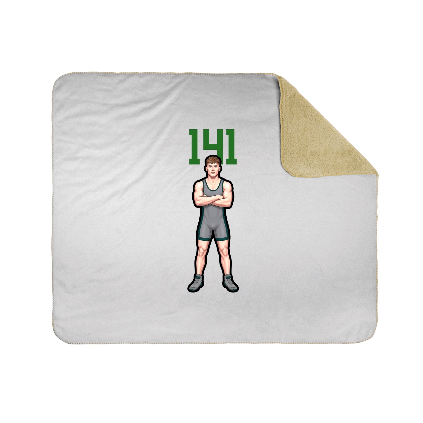 Throw Blanket — Number Top in White