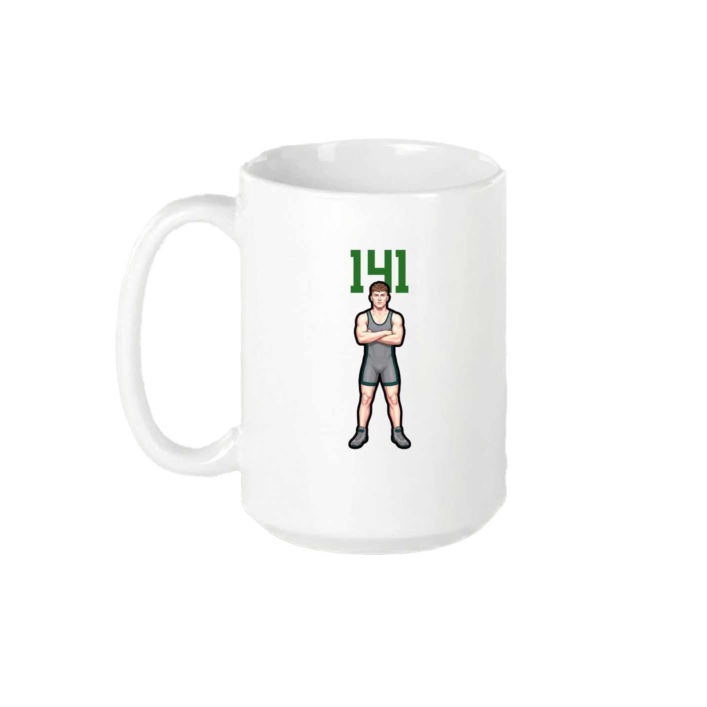 15oz Coffee Mug — Number Top in White