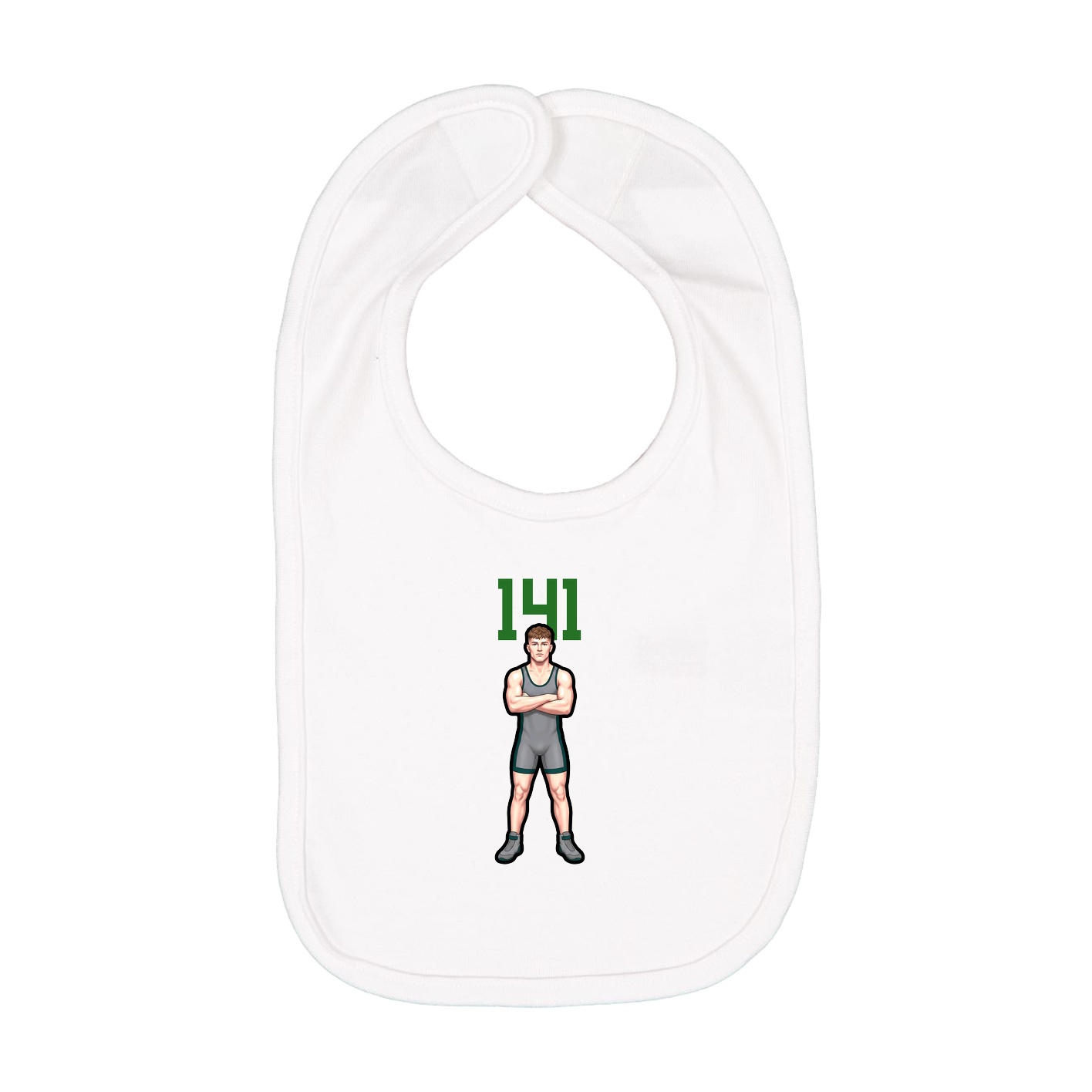 Infant Bib — Number Top in White
