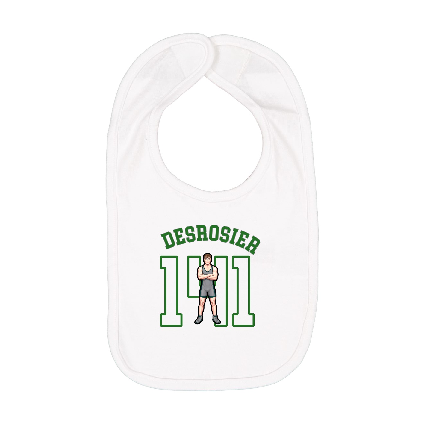 Infant Bib — Shirsey Arch in White