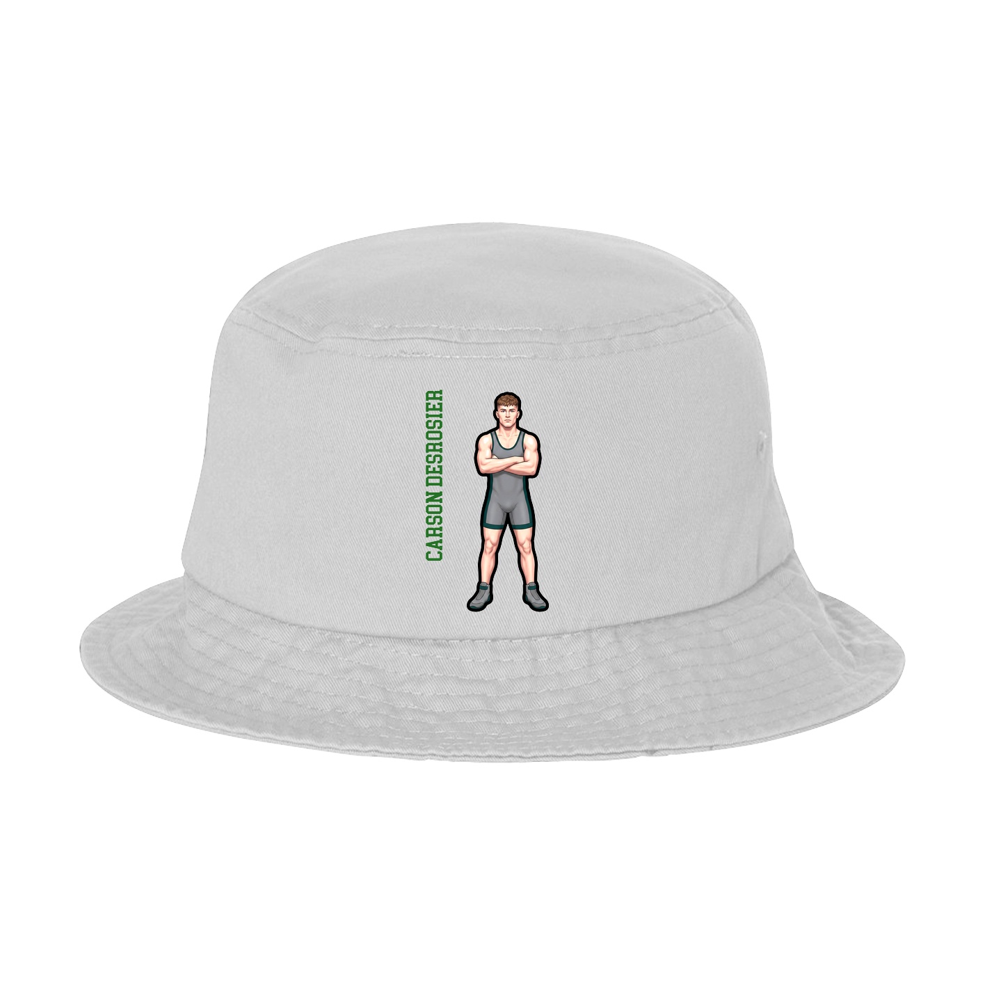 Bucket Cap — Name Vertical in White
