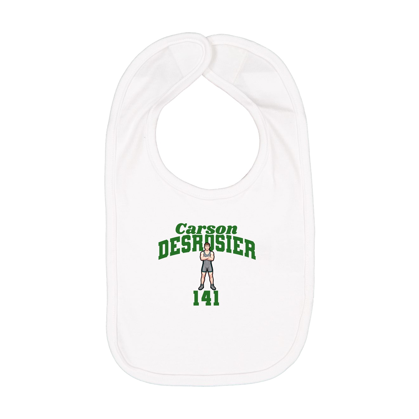 Infant Bib — Signature Arch in White