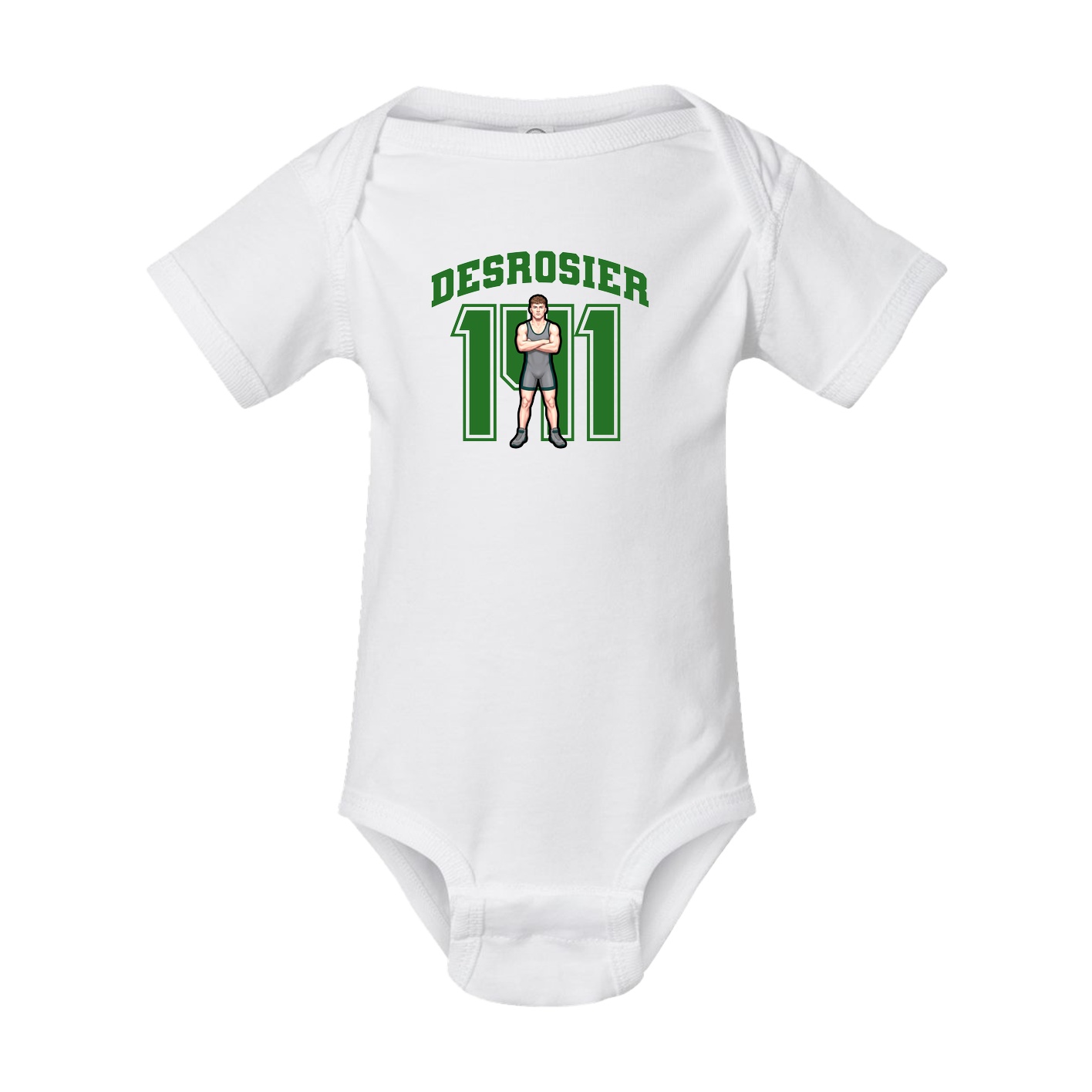 Baby Onesie — Number in White