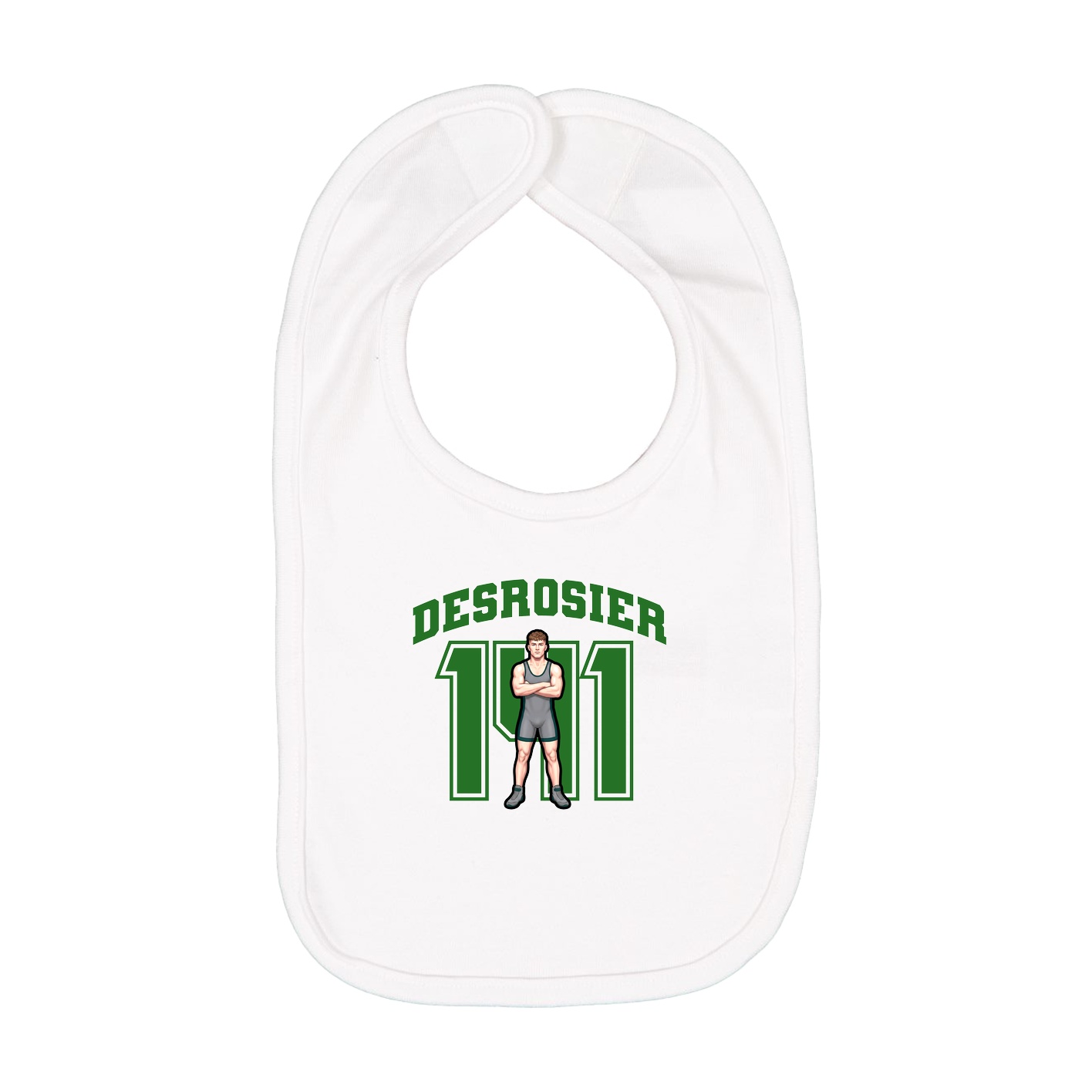 Infant Bib — Number in White