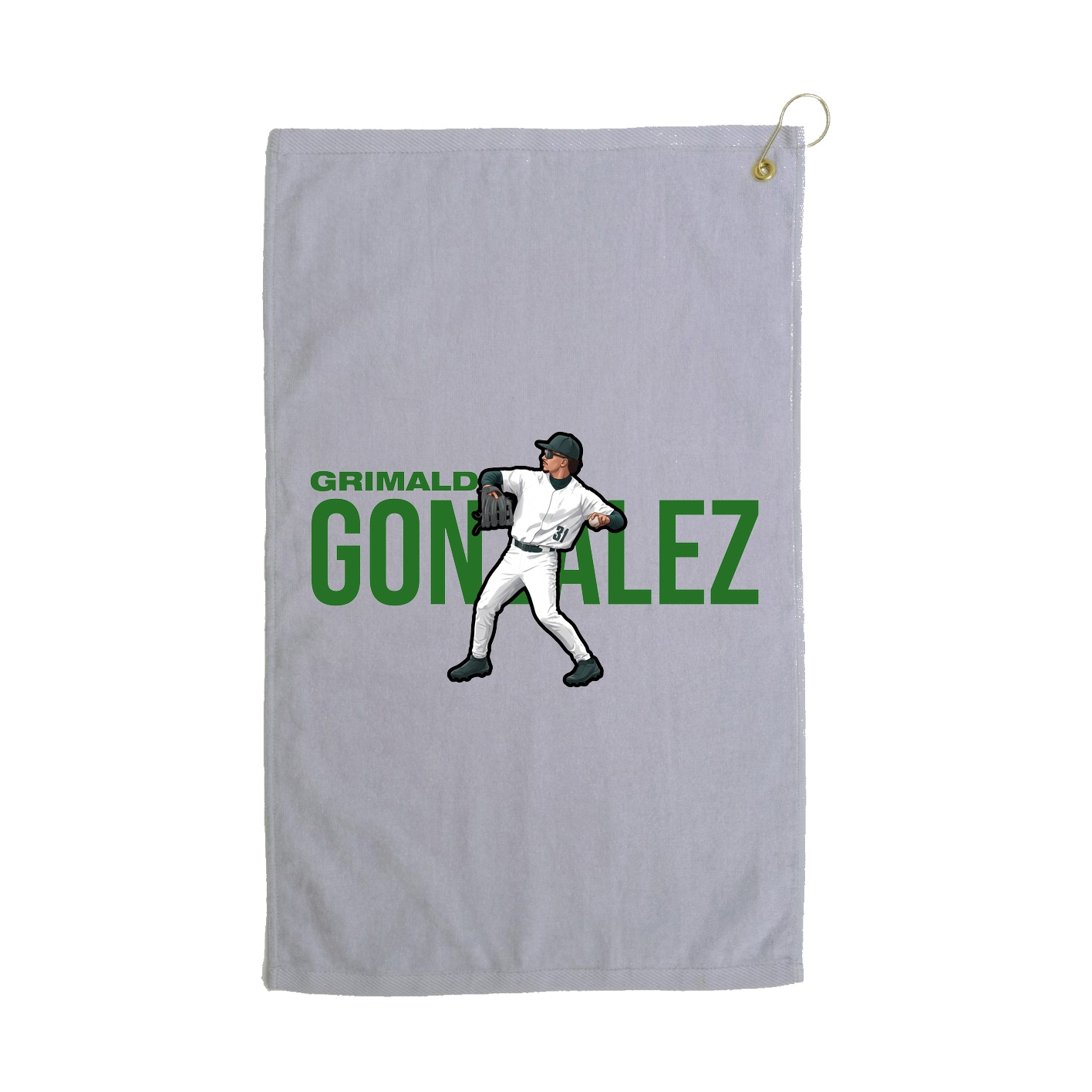Golf Towel — Player Name in Grey
