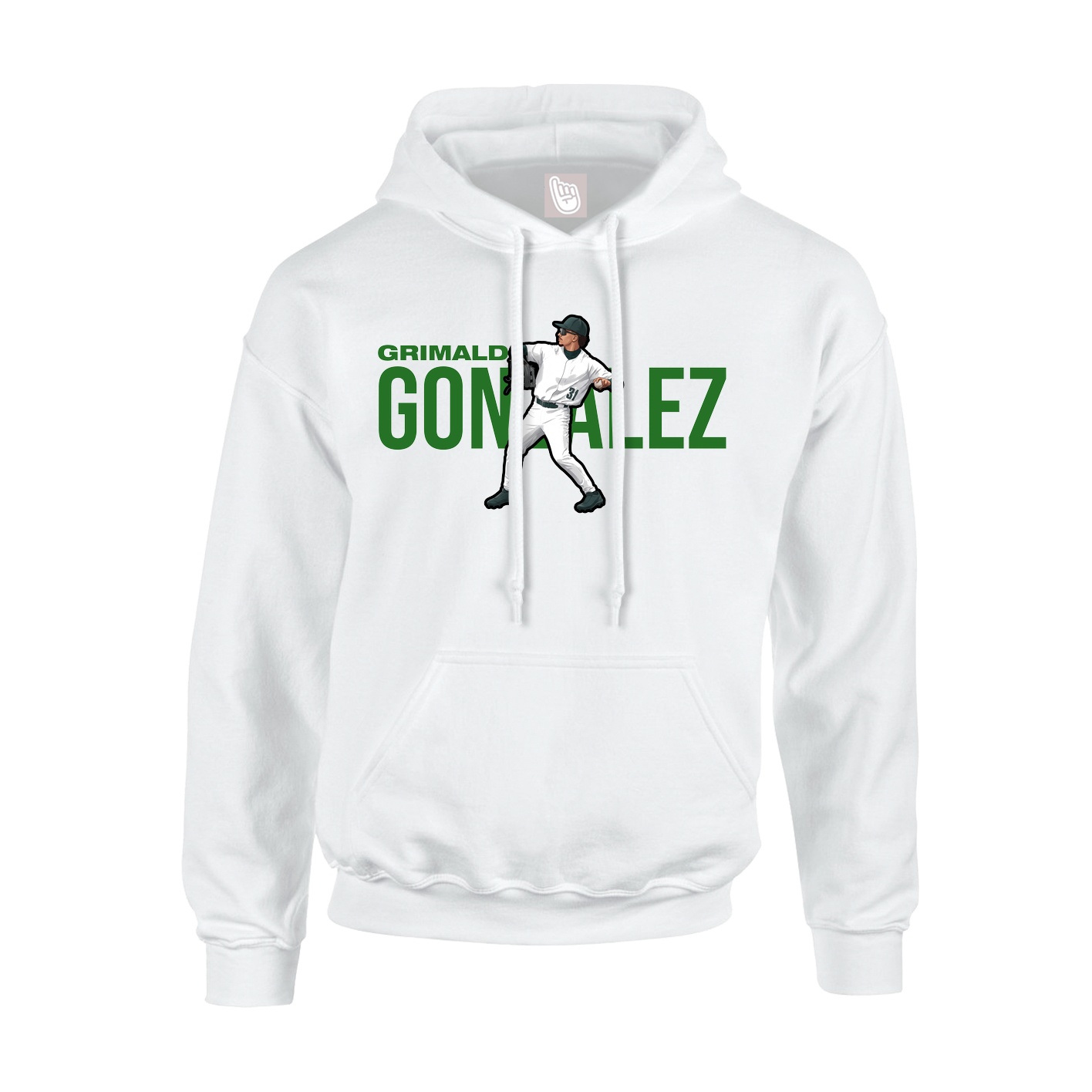 Youth Hoodie — Player Name in White